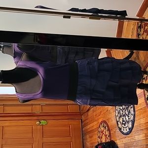 Purple tiered, racer back dress
